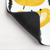 Gelbe Pflaumen, hell Mitteljahrhundert modern, ein Mousepad (Ecke)