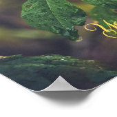 Gelbe Pflaumen nach Regen Poster (Ecke)