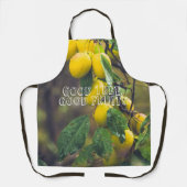 Gelbe Pflaumen nach Regen Schürze (Vorderseite)