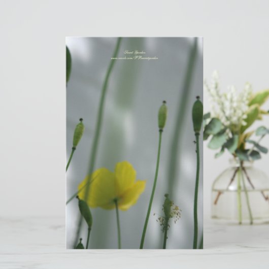 Gelbe Pflaumen Schatten 3 Personalisierte Geschich Briefpapier (Stehend Vorderseite)