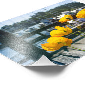 Gelbe Pflücke am Yachthafen Port Fotodruck (Ecke)