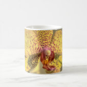 Gelbe Phalaenopsis Lila Punkte Kaffeetasse (Mittel)