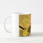 Gelbe Phalaenopsis Lila Punkte Kaffeetasse (Links)