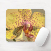 Gelbe Phalaenopsis Lila Punkte Mousepad (Mit Mouse)