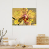 Gelbe Phalaenopsis Lila Punkte Poster (Küche)