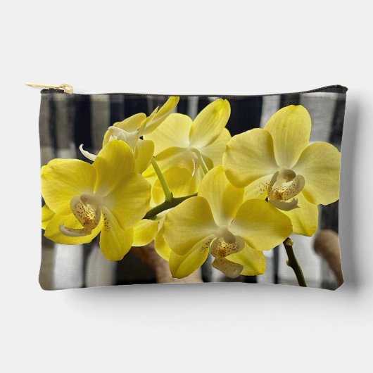Gelbe Phalaenopsis Orchide Blume Zubehörtasche (Vorderseite)