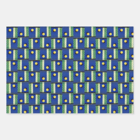 Gelbe Pickleball-Balls auf blau-weiß Geschenkpapier Set (Vorderseite 2)