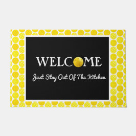 Gelbe Pickleball Balls, Bleibe aus der Küche Fußmatte