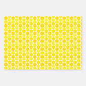 Gelbe Pickleball-Balls, mit 0-0-2, auf Weiß Geschenkpapier Set (Vorderseite 3)