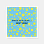 Gelbe Pickleball-Muster, kundenspezifische Party-S Serviette (Vorderseite)