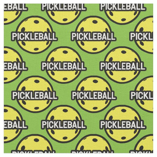 Gelbe Pickleballs - benutzerdefinierter Hintergrun Stoff (Nahaufnahme)