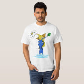 Gelbe Pikmin, blaue Pikmin T-Shirt (Vorne ganz)