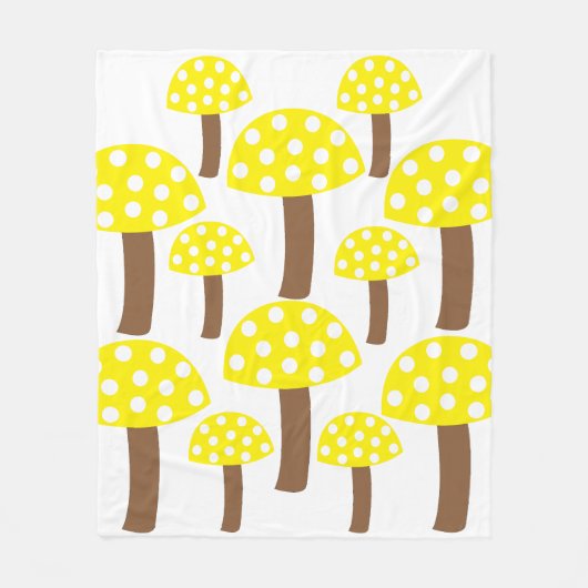 Gelbe Pilze Fleecedecke (Vorderseite)