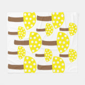 Gelbe Pilze Fleecedecke (Vorderseite (Horizontal))