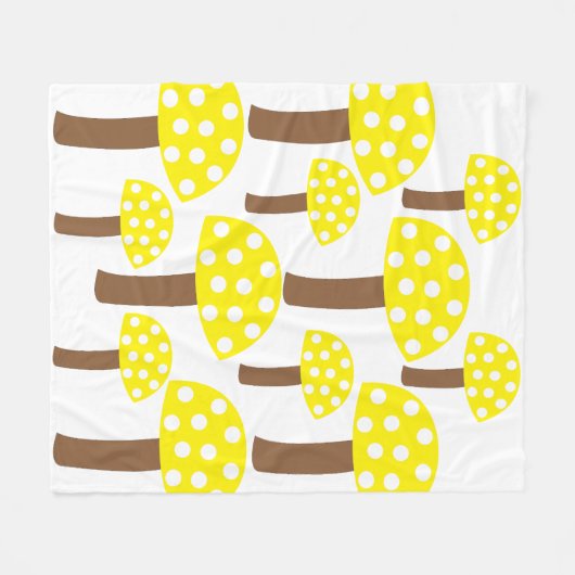 Gelbe Pilze Fleecedecke (Vorderseite (Horizontal))