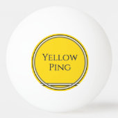 Gelbe Ping Tischtennisball (Vorderseite)