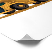 Gelbe Plakette für den Lkw-Bau Poster (Ecke)