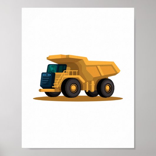 Gelbe Plakette für den Lkw-Bau Poster (Vorne)