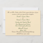 Gelbe Plumeria Einladung (Rückseite)