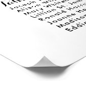 Gelbe Plumeria Hochzeitsdiagramm Poster (Ecke)