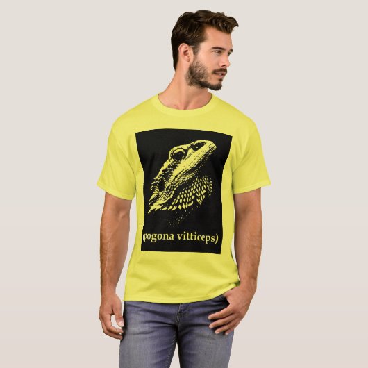 gelbe pogona vitticeps bärtiger Drache T - Shirt (Vorne ganz)