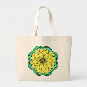GELBE POINSETTIA Taschen-Tasche Jumbo Stoffbeutel
