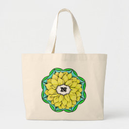 GELBE POINSETTIA Taschen-Tasche Jumbo Stoffbeutel