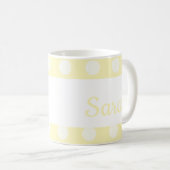 Gelbe Poka-Punkte  Kaffeetasse (VorderseiteRechts)