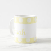 Gelbe Poka-Punkte  Kaffeetasse (Vorderseite Links)