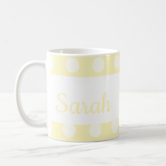 Gelbe Poka-Punkte  Kaffeetasse (Links)