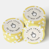 Gelbe Poker-Chips - Benutzerdefiniert Bild/Text hi Pokerchips (Stapel)