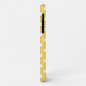 Gelbe Polka Dot Muster Grau Monogramm Case-Mate iPhone Hülle (Hinten/Links)