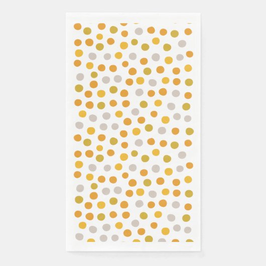 Gelbe Polka-Dot-Party-Servietten Serviette (Vorderseite)