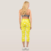 Gelbe Polka Dots Capri Leggings (Rückseite)