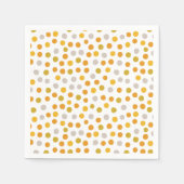 Gelbe Polka dots Geburtstagsnapskette Serviette (Vorderseite)