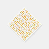 Gelbe Polka dots Geburtstagsnapskette Serviette (Ecke)
