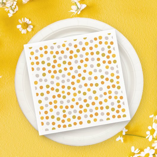 Gelbe Polka dots Geburtstagsnapskette Serviette