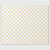 Gelbe Polka Dots Klassischer Spaß farbenfroh, zeit Geschenkpapier (Flach)