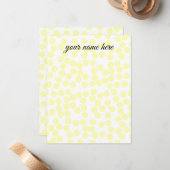 Gelbe Polka Dots Notecards Mitteilungskarte (Vorderseite/Rückseite Beispiel)