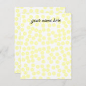 Gelbe Polka Dots Notecards Mitteilungskarte (Vorne/Hinten)