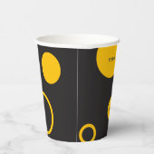 Gelbe Polka Dots Papiertasse Pappbecher (Rechts)