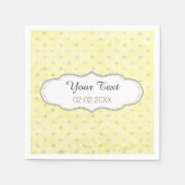 Gelbe Polka dots personalisierte Servietten (Vorderseite)