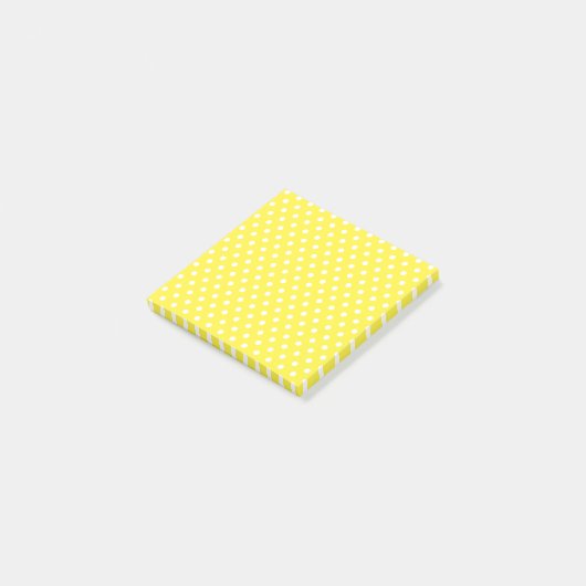 Gelbe Polka Dots Postit Notizen (angewinkelt)