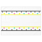 Gelbe Polka Dots Tischdecke (Vorderseite (Horizontal))