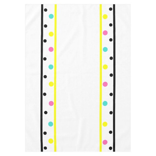 Gelbe Polka Dots Tischdecke (Vorderseite)