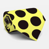 Gelbe Polka-Punkt-Krawatte Krawatte (Gerollt)