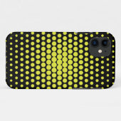 Gelbe Polka Punkte auf schwarz Case-Mate iPhone Hülle (Rückseite (Horizontal))