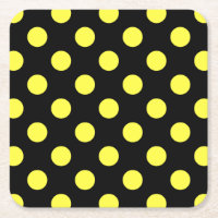 Gelbe Polka-Punkte auf schwarzem Hintergrund