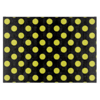 Gelbe Polka-Punkte auf schwarzem Hintergrund
