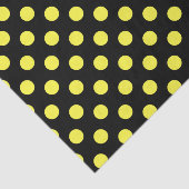 Gelbe Polka-Punkte auf schwarzem Hintergrund Seidenpapier (Ausschnitt)